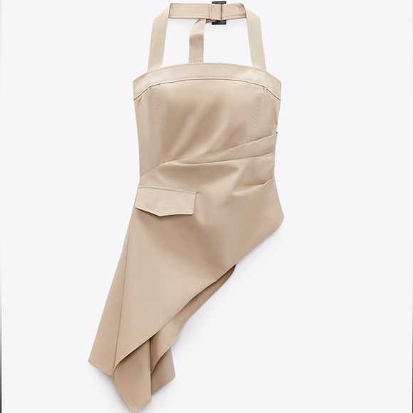 Zara Tops - ZARA Asymmetric Gabardine Top 3067/026